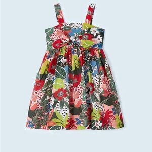 Mayoral Floral Sundress Bow front Sz 5